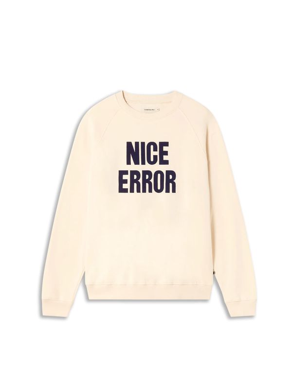 Thinking MU Thinking MU Sweater majica 'Nice error'  tamno plava / siva / prljavo bijela