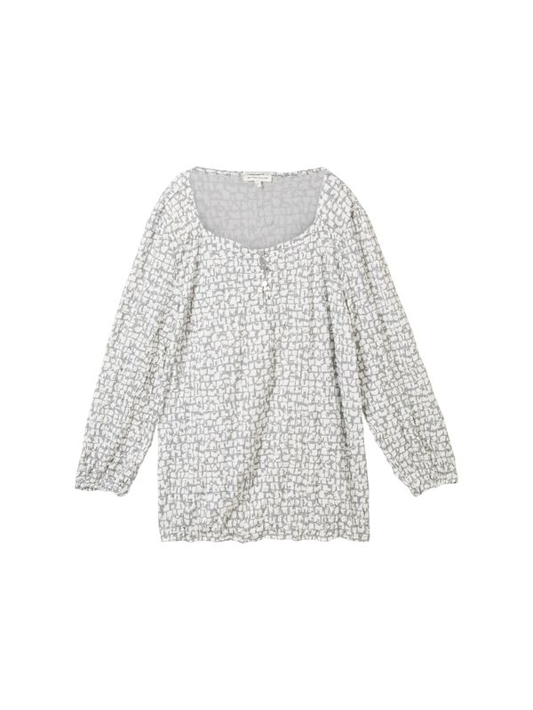 TOM TAILOR TOM TAILOR Bluza  siva / bijela