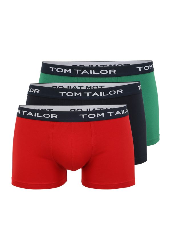 TOM TAILOR TOM TAILOR Bokserice  morsko plava / travnato zelena / karmin crvena