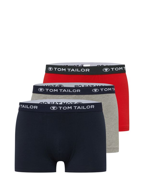 TOM TAILOR TOM TAILOR Bokserice  tamno plava / siva melange / crvena / bijela