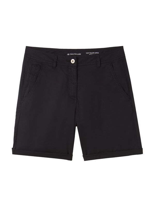 TOM TAILOR TOM TAILOR Chino hlače  crna
