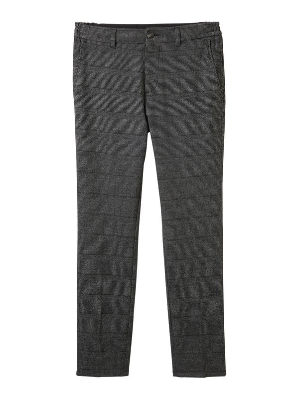 TOM TAILOR TOM TAILOR Chino hlače  siva / crna