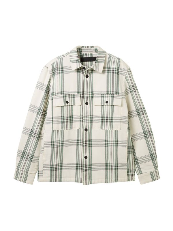 TOM TAILOR DENIM TOM TAILOR DENIM Prijelazna jakna  zelena / crna / prljavo bijela
