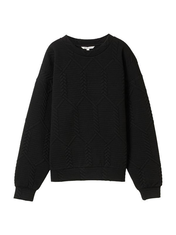 TOM TAILOR DENIM TOM TAILOR DENIM Sweater majica  crna