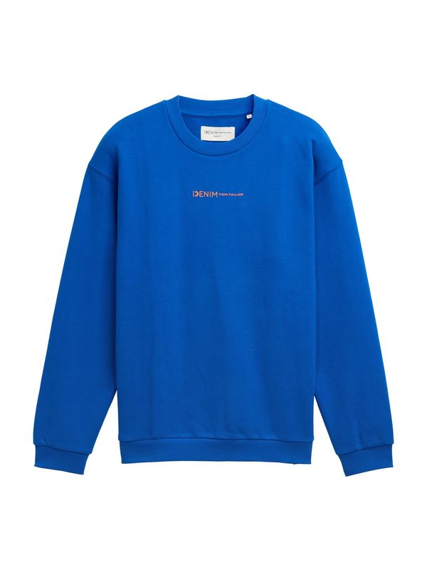 TOM TAILOR DENIM TOM TAILOR DENIM Sweater majica  kraljevsko plava / narančasta