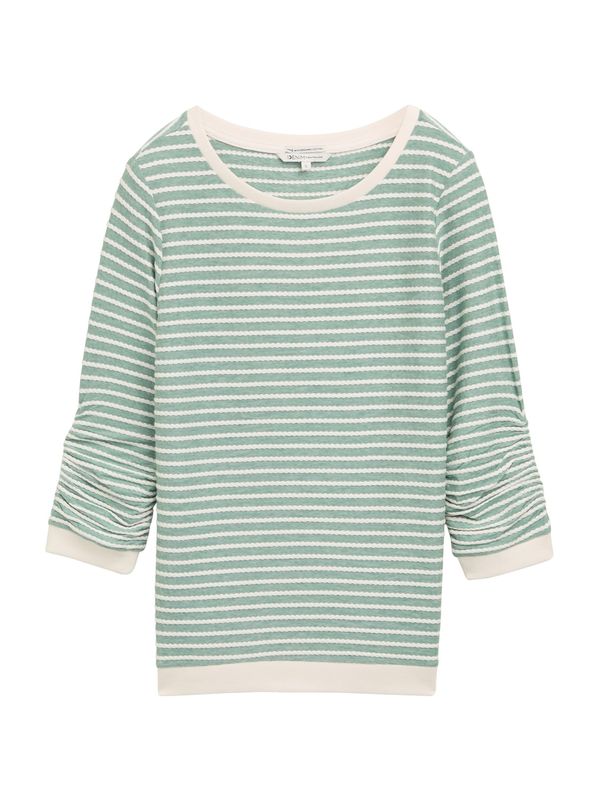 TOM TAILOR DENIM TOM TAILOR DENIM Sweater majica  menta / bijela