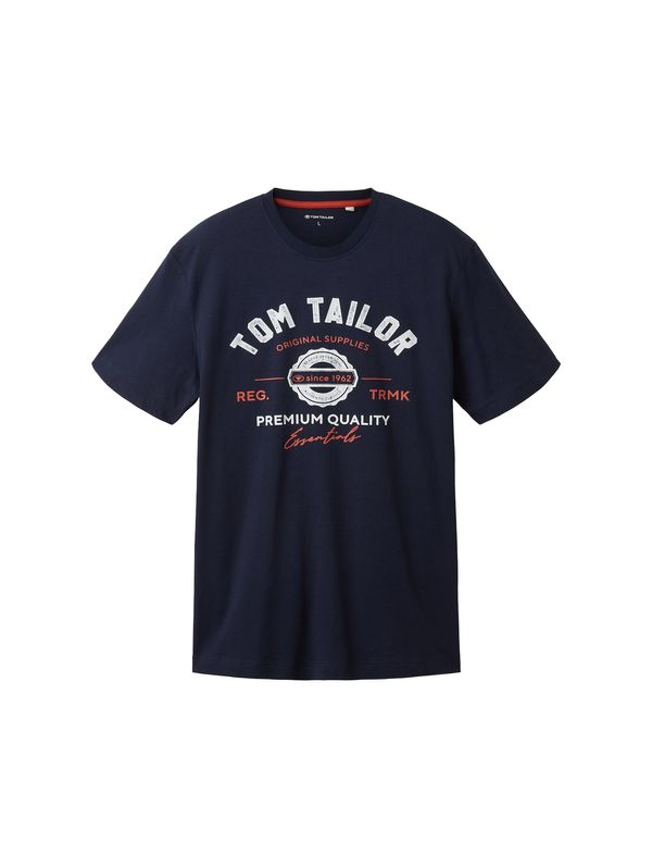 TOM TAILOR TOM TAILOR Majica  noćno plava / narančasta / bijela