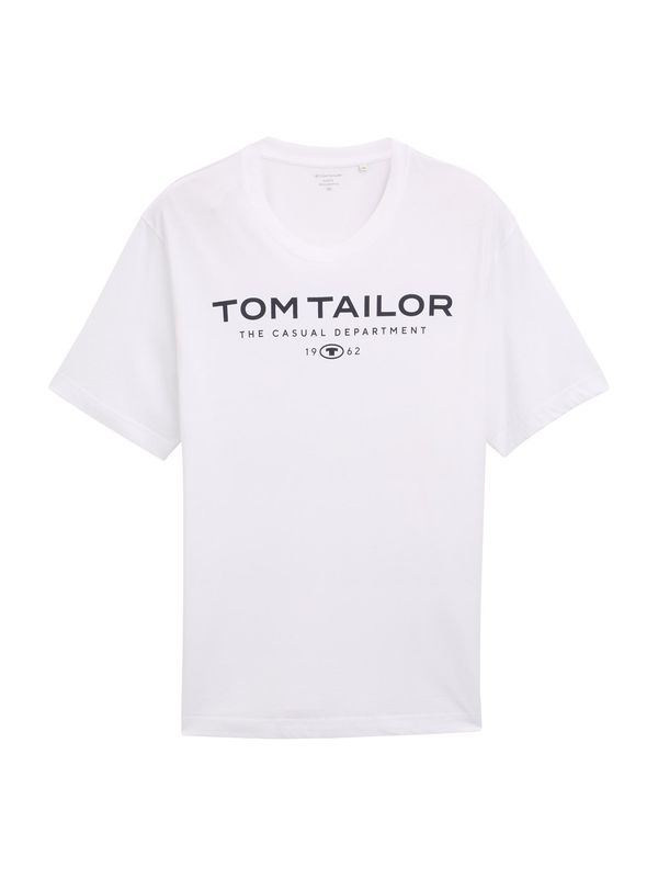 TOM TAILOR Men + TOM TAILOR Men + Majica  mornarsko plava / bijela