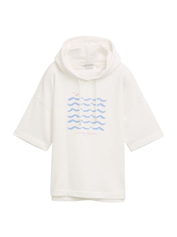 TOM TAILOR TOM TAILOR Sweater majica  azur / svijetloroza / bijela