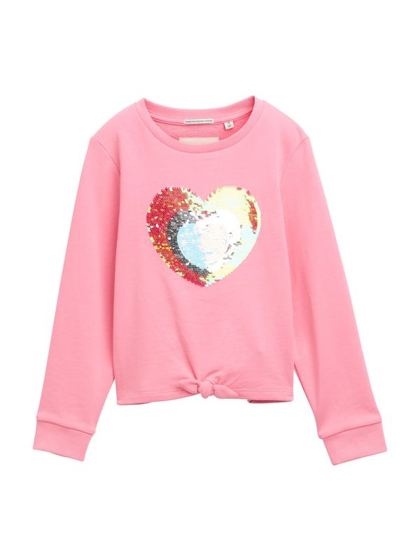 TOM TAILOR TOM TAILOR Sweater majica  svijetloplava / roza / crvena / srebro