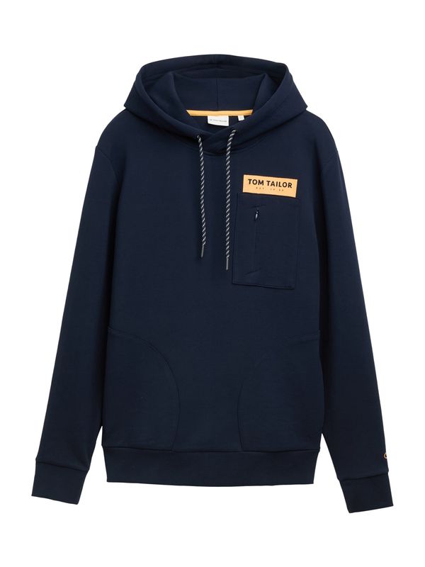 TOM TAILOR TOM TAILOR Sweater majica  tamno plava / narančasta