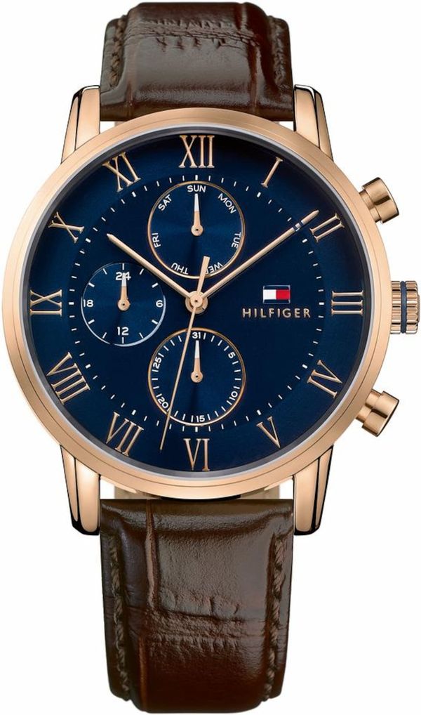 TOMMY HILFIGER TOMMY HILFIGER Analogni sat  mornarsko plava / smeđa