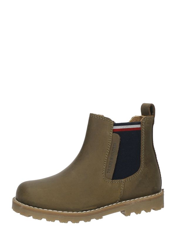 TOMMY HILFIGER TOMMY HILFIGER Čizme  maslinasta / crna