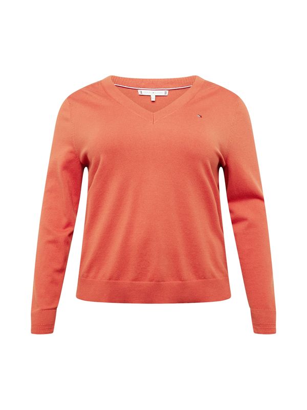 Tommy Hilfiger Curve Tommy Hilfiger Curve Pulover  morsko plava / lubenica roza / bijela