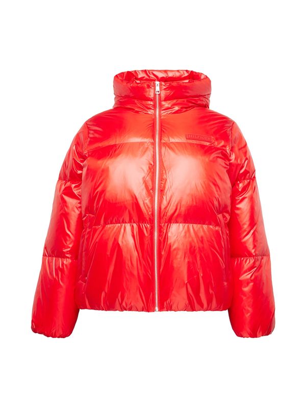 Tommy Hilfiger Curve Tommy Hilfiger Curve Zimska jakna 'New York'  neonsko crvena