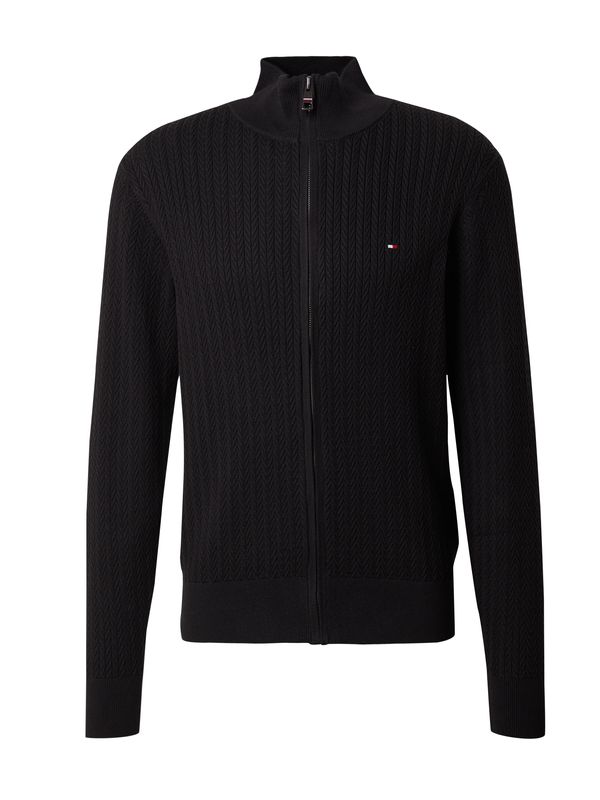 TOMMY HILFIGER TOMMY HILFIGER Kardigan 'Herringbone'  crna