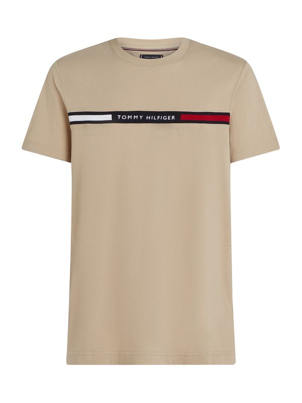 TOMMY HILFIGER TOMMY HILFIGER Majica  bež / mornarsko plava / crvena
