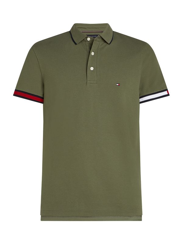 TOMMY HILFIGER TOMMY HILFIGER Majica  kaki / crvena / crna / bijela