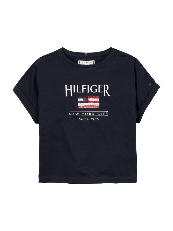 TOMMY HILFIGER TOMMY HILFIGER Majica  morsko plava / crvena / bijela