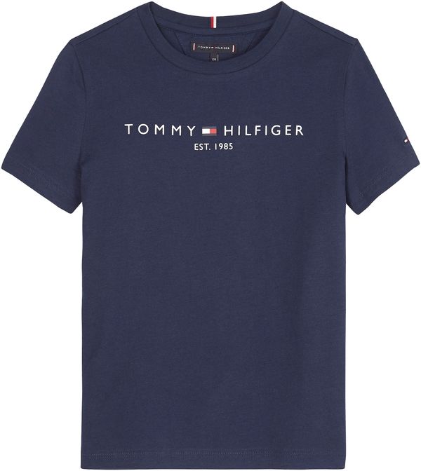 TOMMY HILFIGER TOMMY HILFIGER Majica  noćno plava / svijetlocrvena / bijela