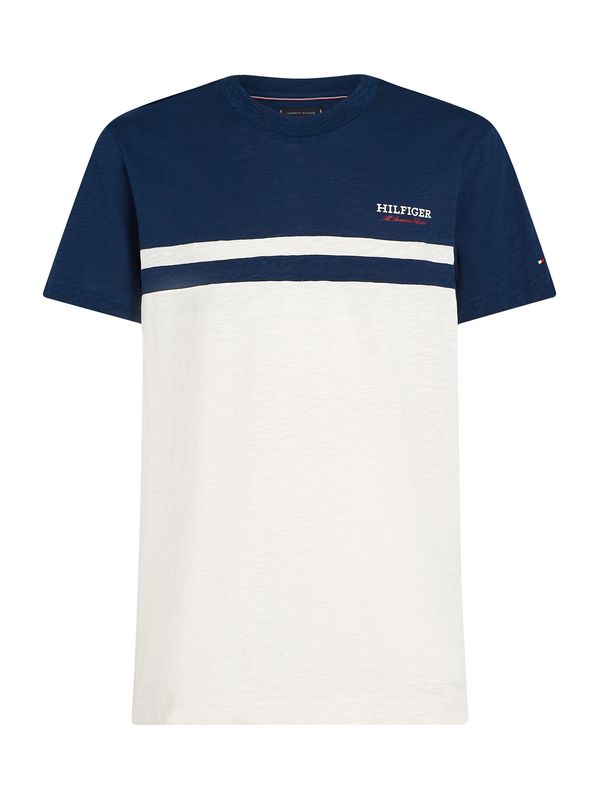 TOMMY HILFIGER TOMMY HILFIGER Majica  plava / bijela melange