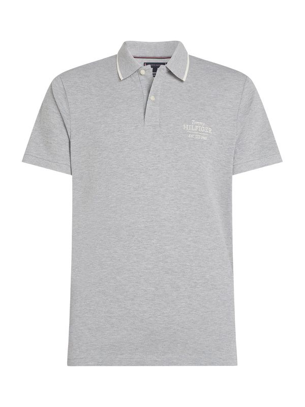 TOMMY HILFIGER TOMMY HILFIGER Majica  svijetlosiva / bijela