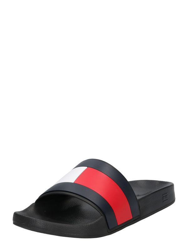TOMMY HILFIGER TOMMY HILFIGER Natikače s potpeticom  mornarsko plava / vatreno crvena / crna / bijela
