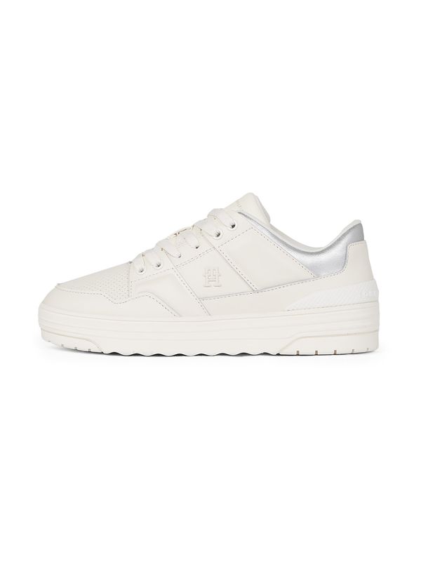TOMMY HILFIGER TOMMY HILFIGER Niske tenisice  ecru/prljavo bijela / srebro