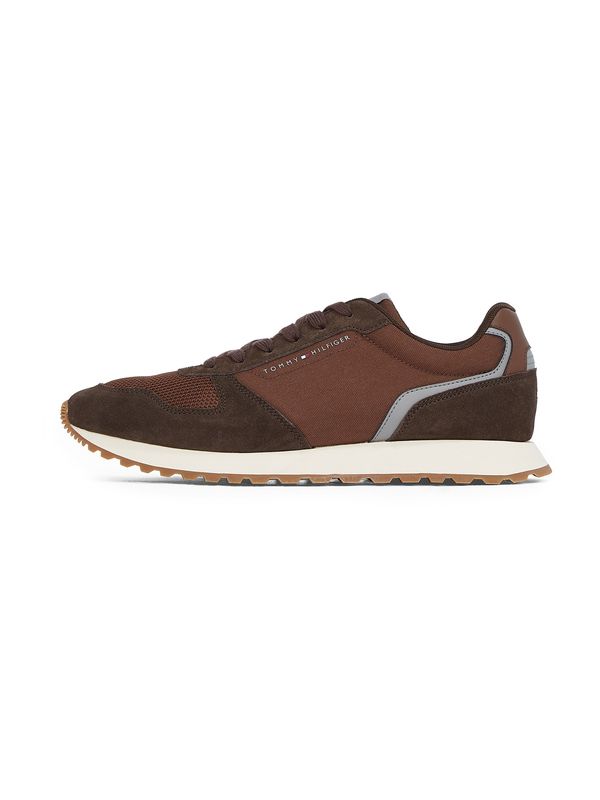 TOMMY HILFIGER TOMMY HILFIGER Niske tenisice 'RUNNER'  karamela / tamno smeđa