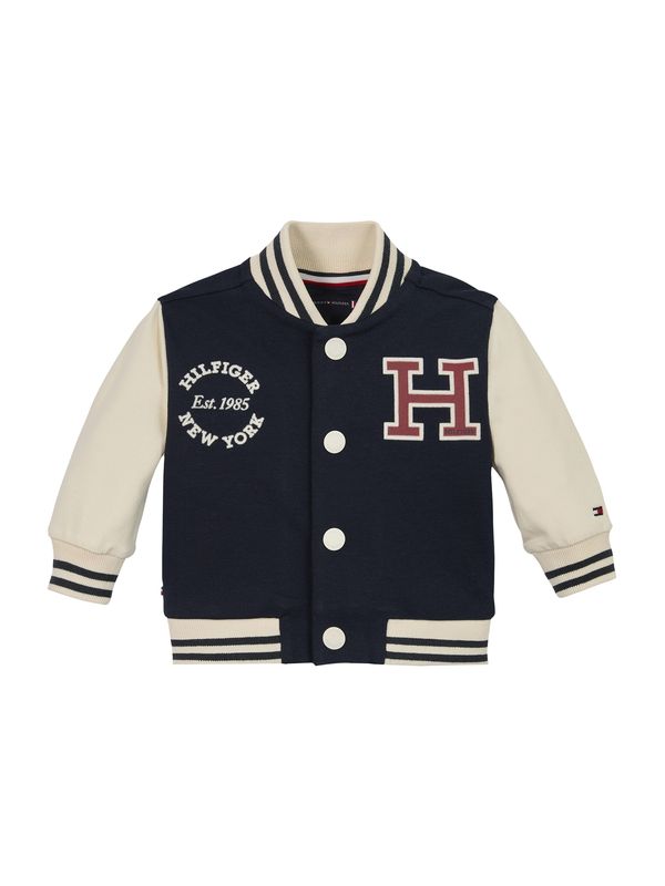 TOMMY HILFIGER TOMMY HILFIGER Prijelazna jakna '1985'  svijetlobež / mornarsko plava / crvena