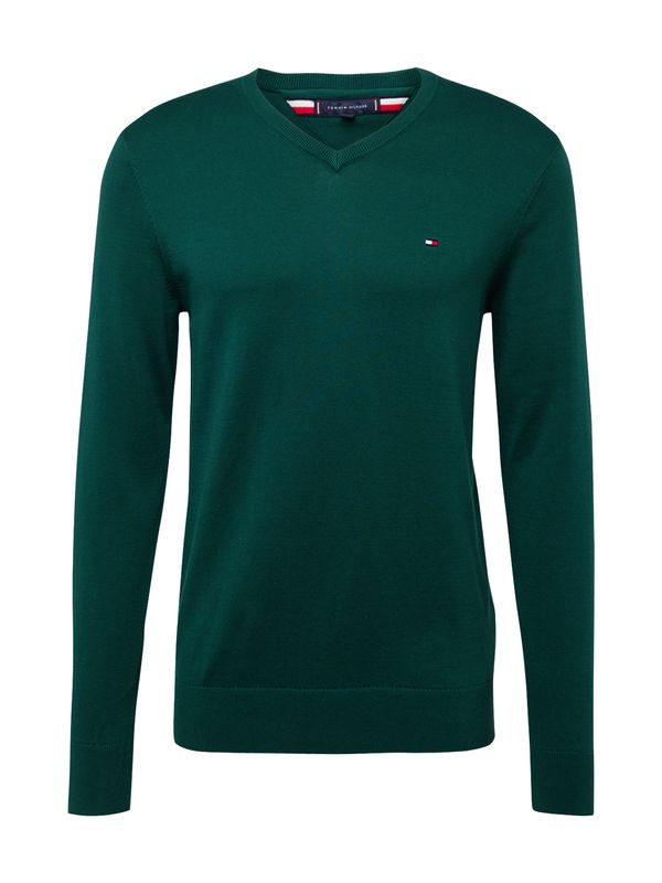 TOMMY HILFIGER TOMMY HILFIGER Pulover 'ESSENTIAL'  mornarsko plava / kraljevski zelena / crvena / bijela