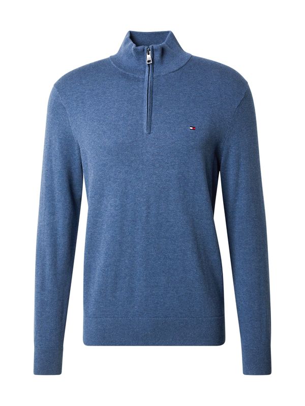 TOMMY HILFIGER TOMMY HILFIGER Pulover 'ESSENTIAL'  plava melange
