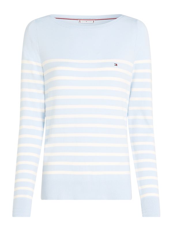 TOMMY HILFIGER TOMMY HILFIGER Pulover  golublje plava / bijela