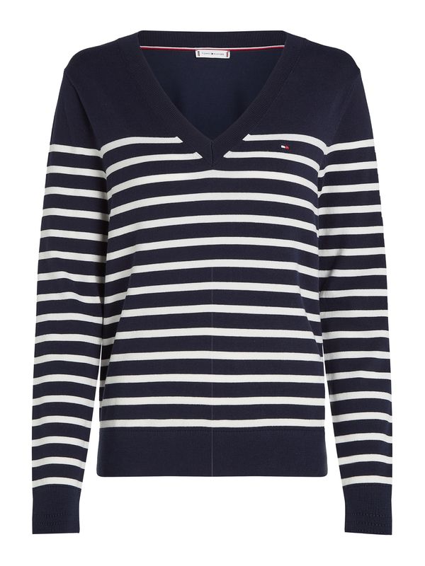 TOMMY HILFIGER TOMMY HILFIGER Pulover  plava / bijela