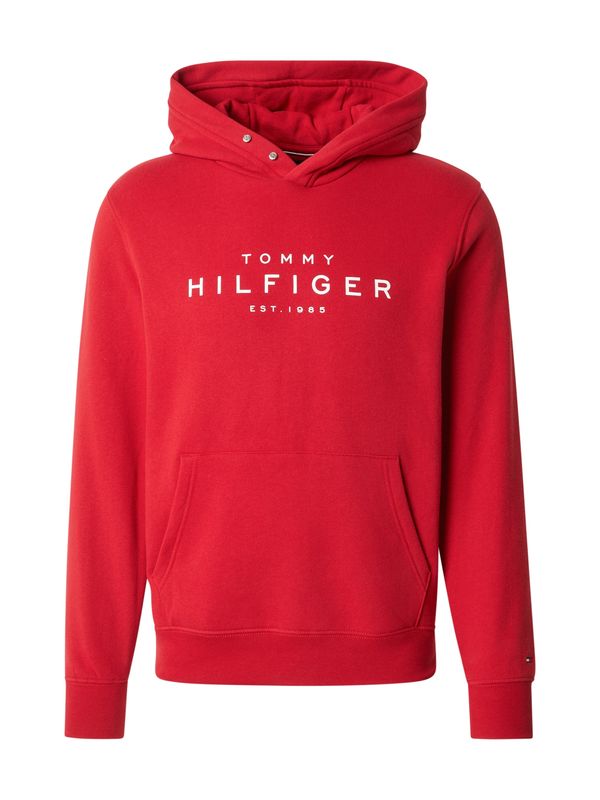 TOMMY HILFIGER TOMMY HILFIGER Sweater majica  krvavo crvena / bijela