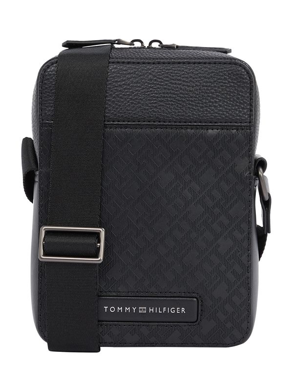TOMMY HILFIGER TOMMY HILFIGER Torba preko ramena  crna / srebro