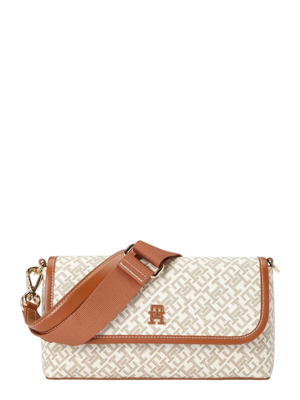 TOMMY HILFIGER TOMMY HILFIGER Torba za na rame  bež / smeđa / bijela
