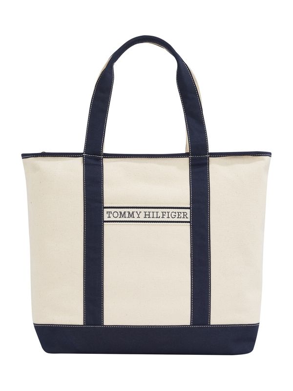 TOMMY HILFIGER TOMMY HILFIGER Torba za plažu  bež / mornarsko plava