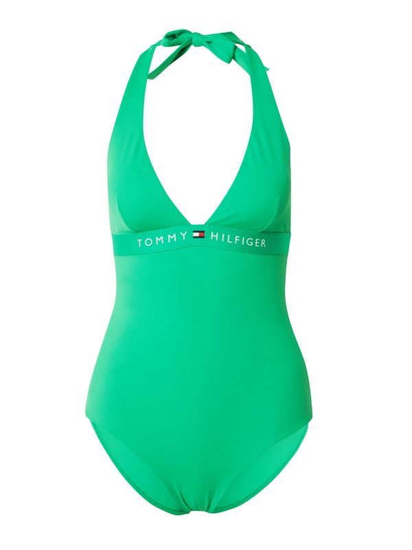 Tommy Hilfiger Underwear Tommy Hilfiger Underwear Jednodijelni kupaći kostim  zelena / bijela