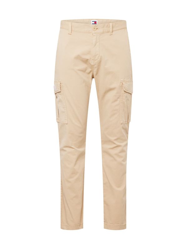 Tommy Jeans Tommy Jeans Cargo hlače 'AUSTIN'  svijetlobež / mornarsko plava / karmin crvena / bijela