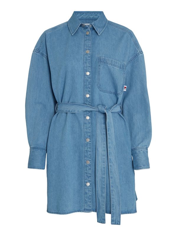 Tommy Jeans Curve Tommy Jeans Curve Košulja haljina  plavi traper