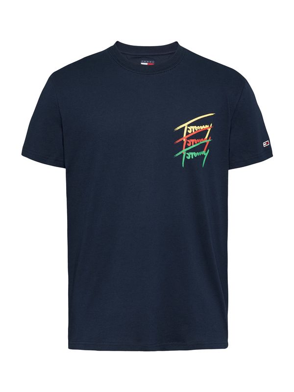 Tommy Jeans Tommy Jeans Majica  morsko plava / pastelno žuta / zelena / crvena