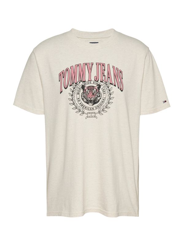 Tommy Jeans Tommy Jeans Majica 'TIGER'  svijetloroza / crna / bijela