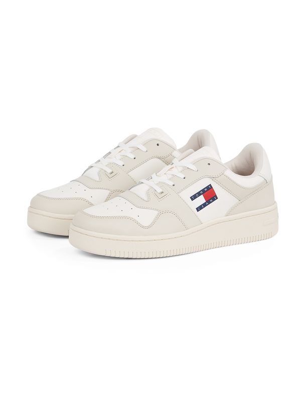 Tommy Jeans Tommy Jeans Niske tenisice 'Essential Retro'  sivkasto bež / pijesak / morsko plava / crvena