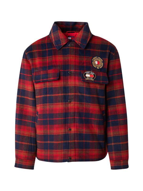 Tommy Jeans Tommy Jeans Prijelazna jakna  mornarsko plava / sepija / crvena / bijela