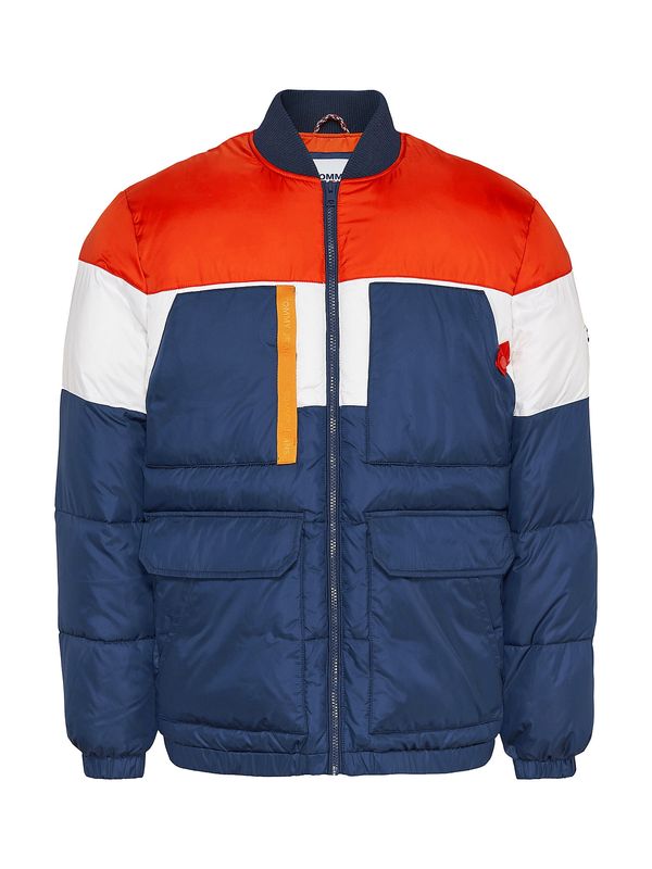 Tommy Jeans Tommy Jeans Prijelazna jakna  tamno plava / svijetlonarančasta / svijetlocrvena / bijela