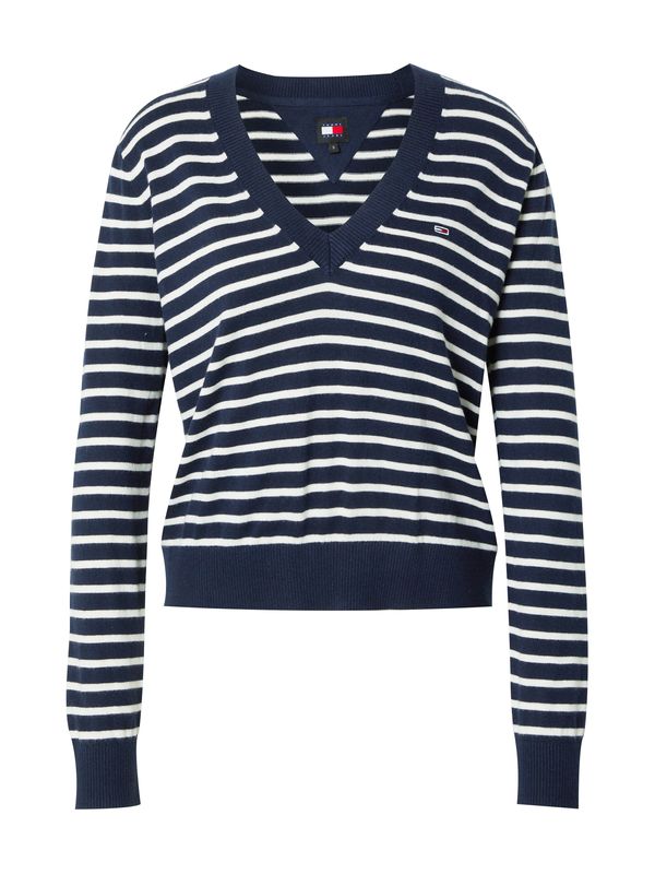 Tommy Jeans Tommy Jeans Pulover 'Essential'  tamno plava / bijela