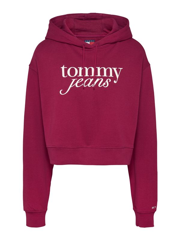 Tommy Jeans Tommy Jeans Sweater majica  boja vina / bijela