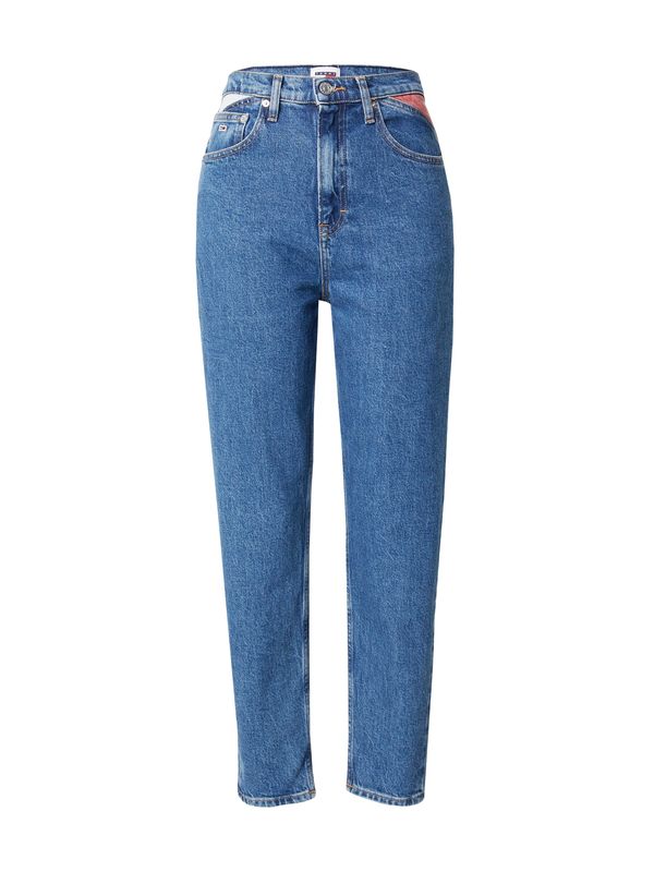 Tommy Jeans Tommy Jeans Traperice 'MOM JeansS'  plavi traper / crvena / bijela