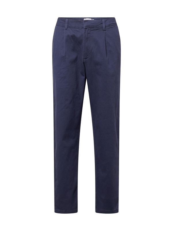 TOPMAN TOPMAN Hlače s naborima  mornarsko plava